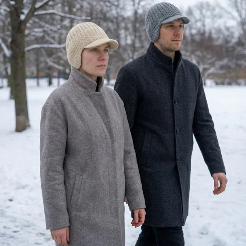 Unisex Knitted Winter Hat with Peak & Ear Coverage – Northwick