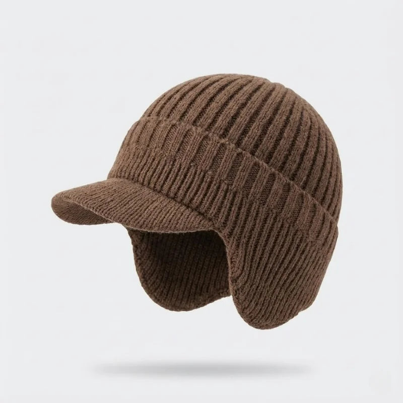 Unisex Knitted Winter Hat with Peak & Ear Coverage – Northwick