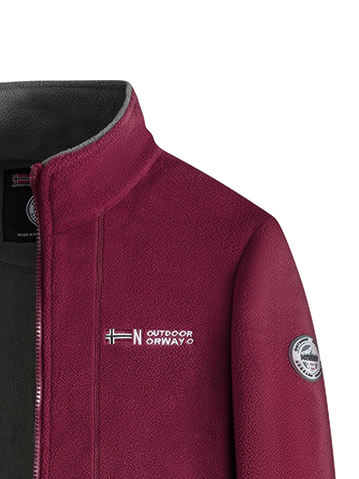 Men’s Full-Zip Fleece Jacket with Stand Collar – Alderwick