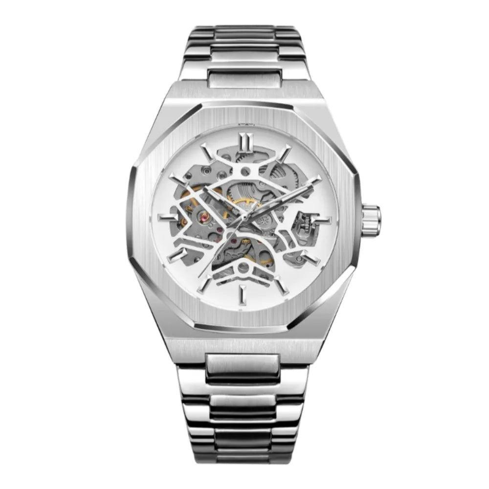 Équinoxe® – Montre Skeleton Acier Homme