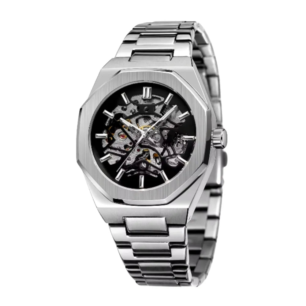 Équinoxe® – Montre Skeleton Acier Homme