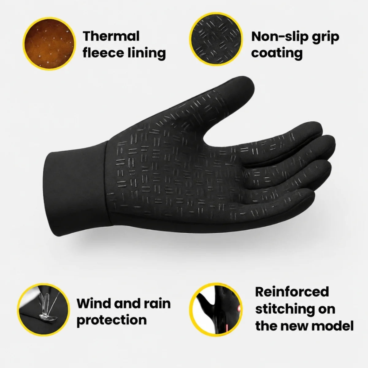 Men’s Winter Touchscreen Gloves with Grip Palms – FrostShield