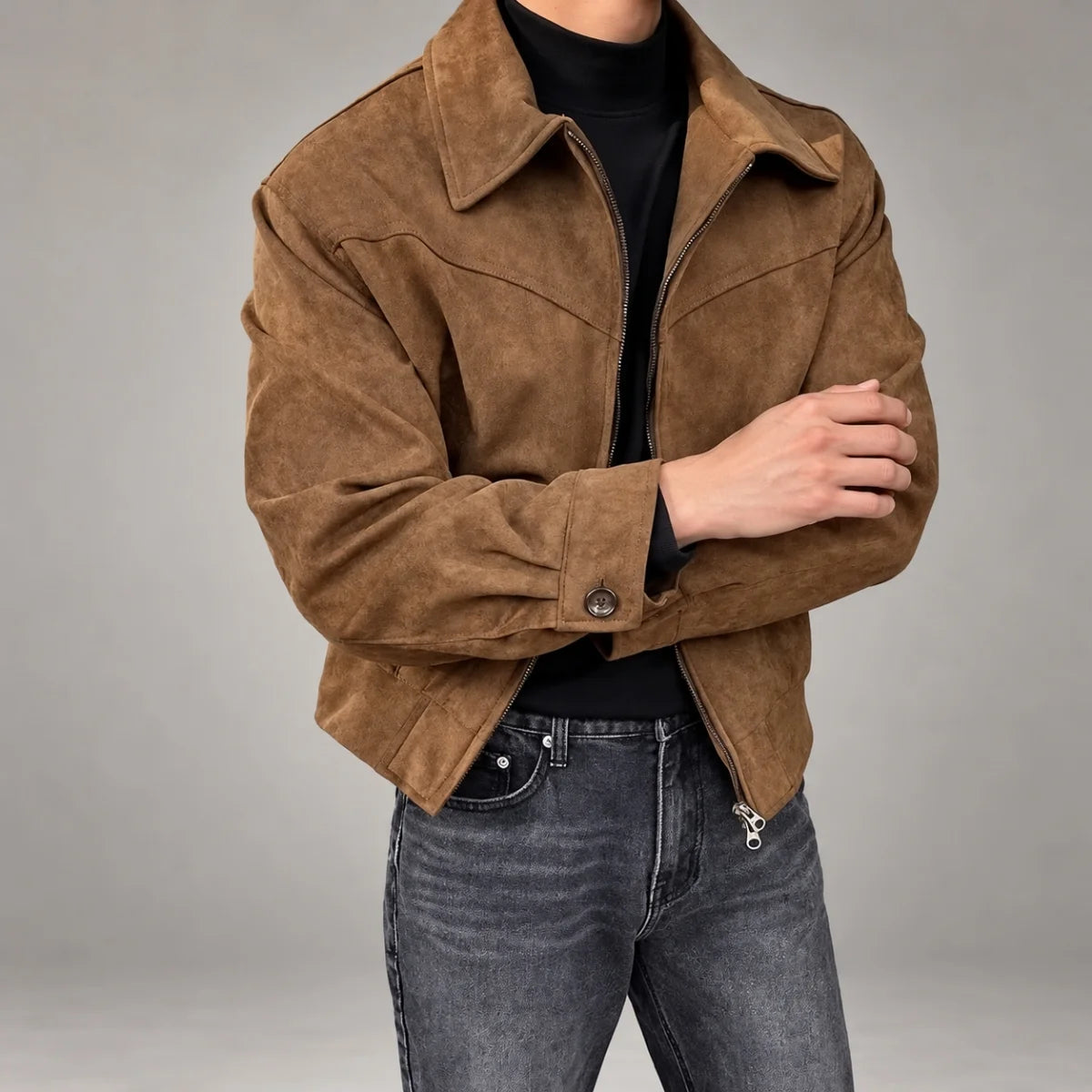 Chester - Men’s Suede Zip-Up Jacket