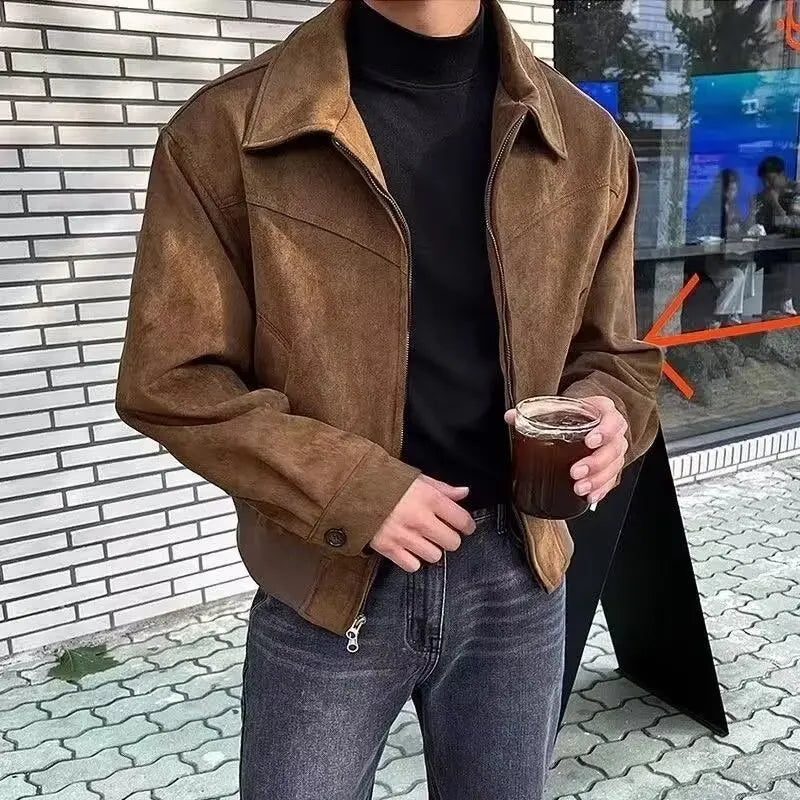 Chester - Men’s Suede Zip-Up Jacket