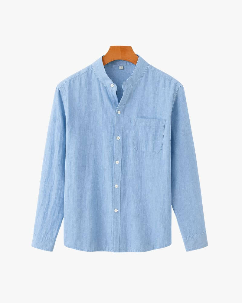 Éloi – Chemise col mao en lin - OPLX - Atelier Opulence