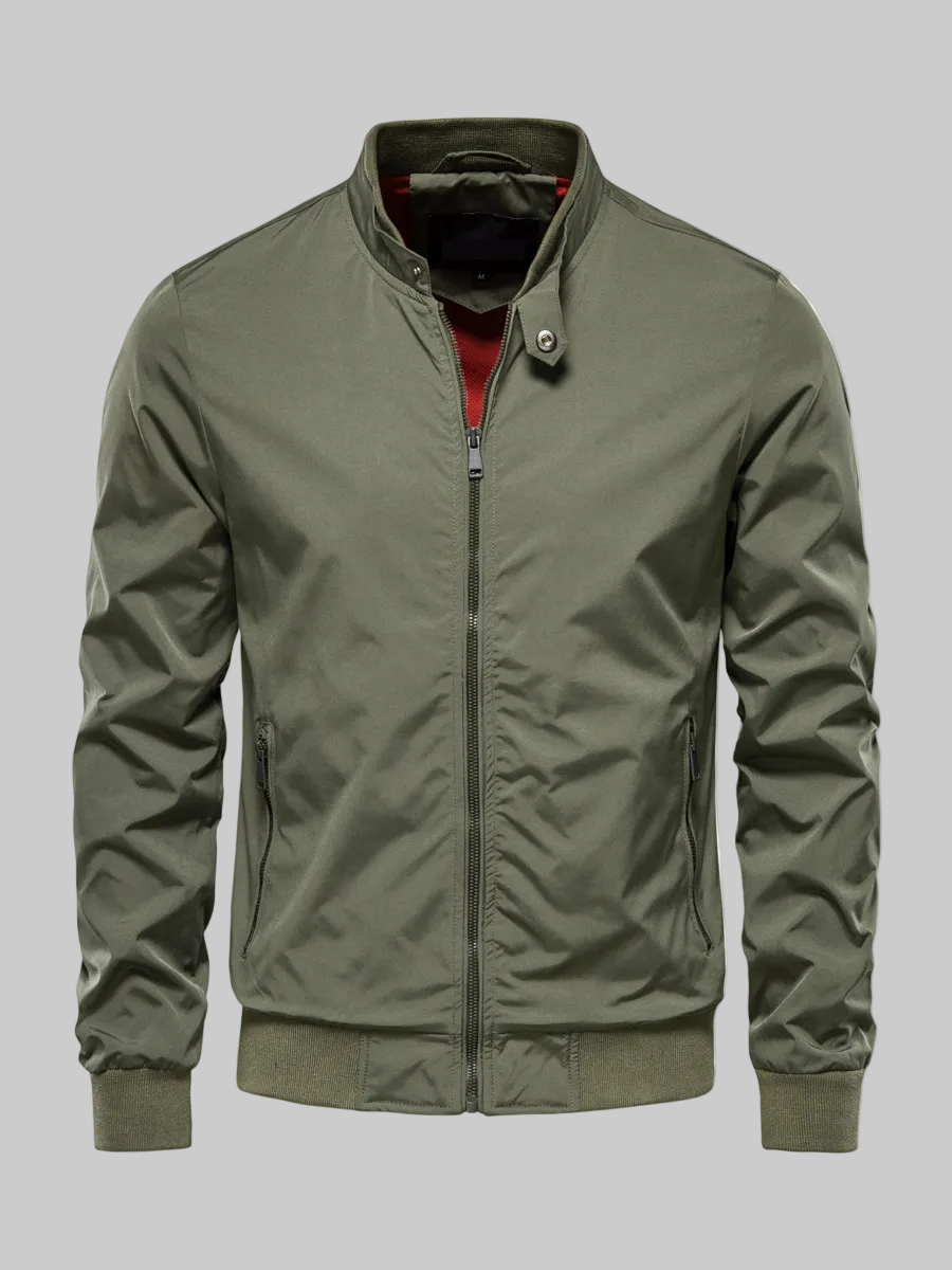 Green jacket on a white background