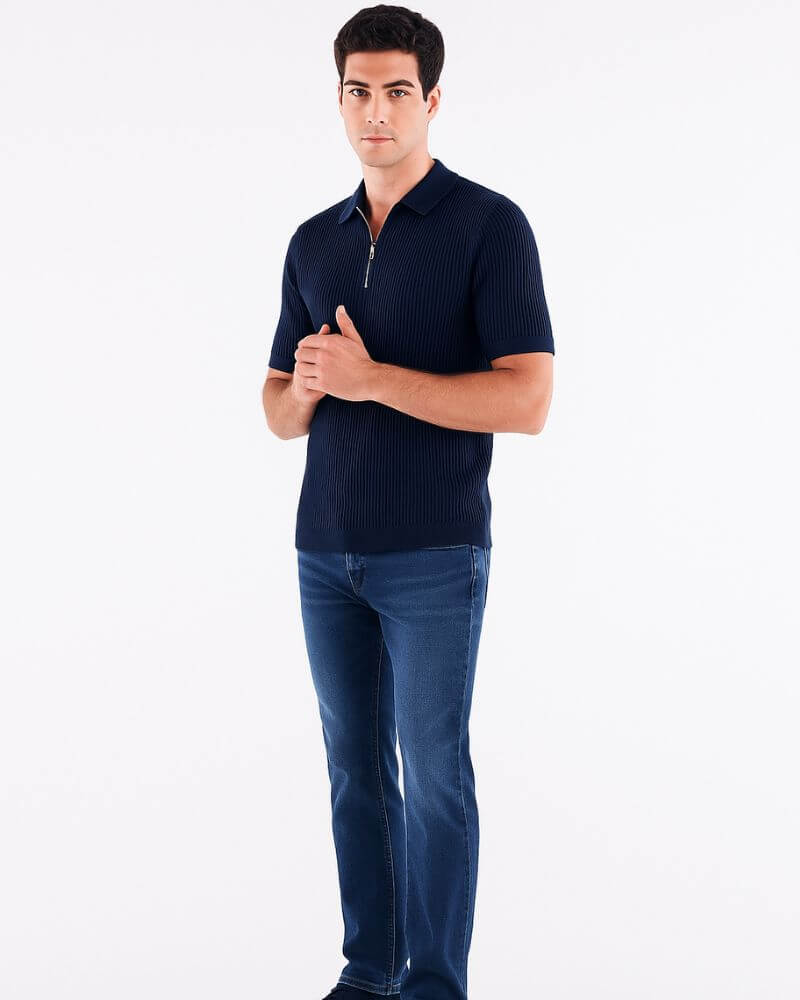 Marceau - Polo Zippée Raffinée - OPLX - Atelier Opulence