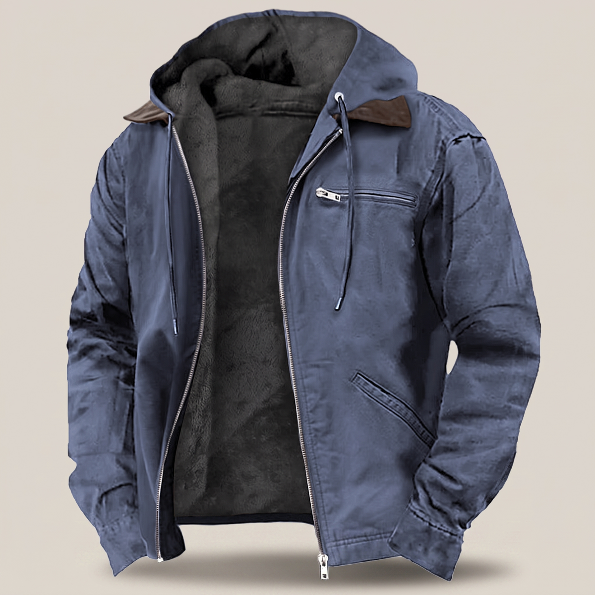Brampton - Men’s Fleece-Lined Canvas Hooded Jacket