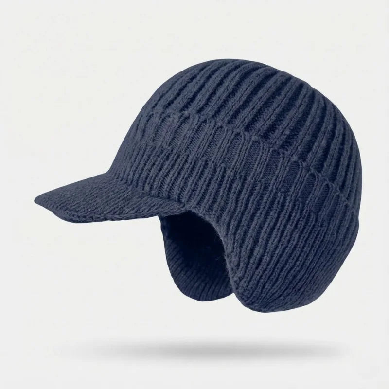 Unisex Knitted Winter Hat with Peak & Ear Coverage – Northwick