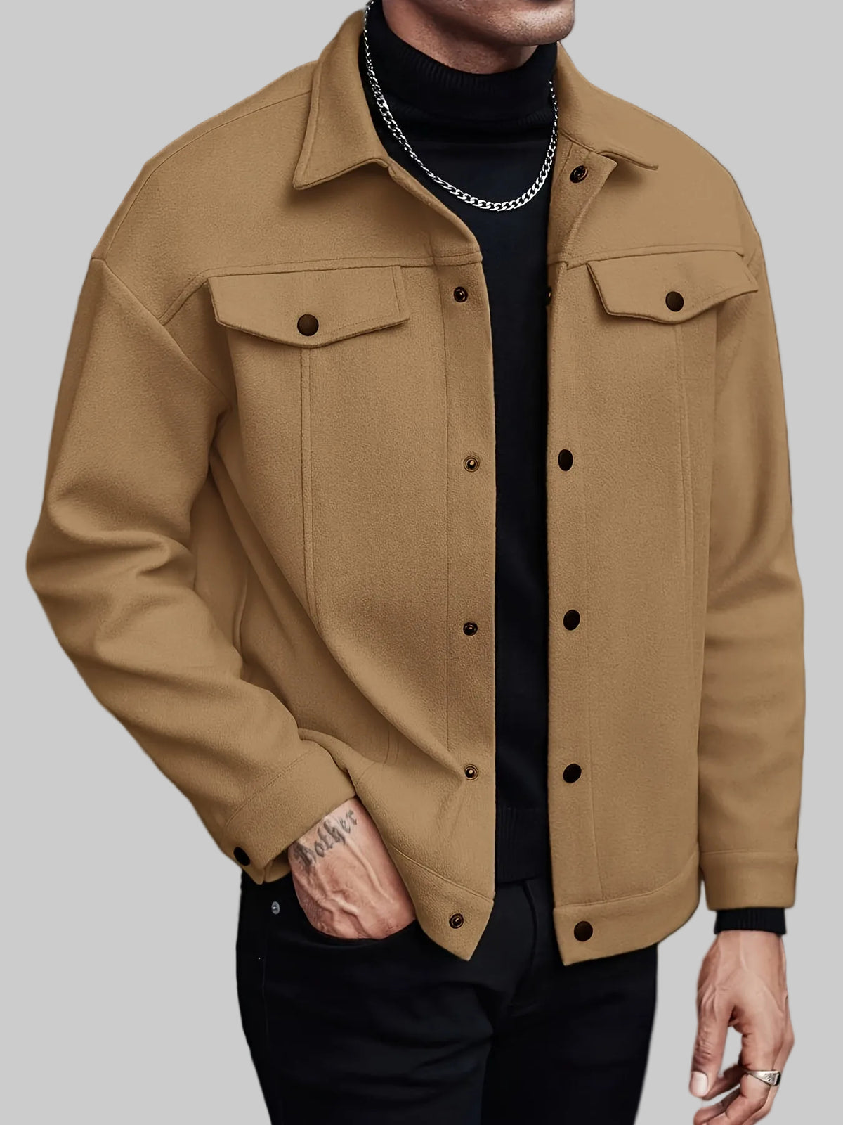 Men’s Trucker Jacket with Press-Stud Fastening – Hartwell