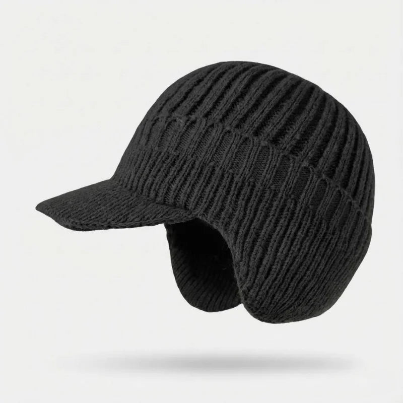 Unisex Knitted Winter Hat with Peak & Ear Coverage – Northwick