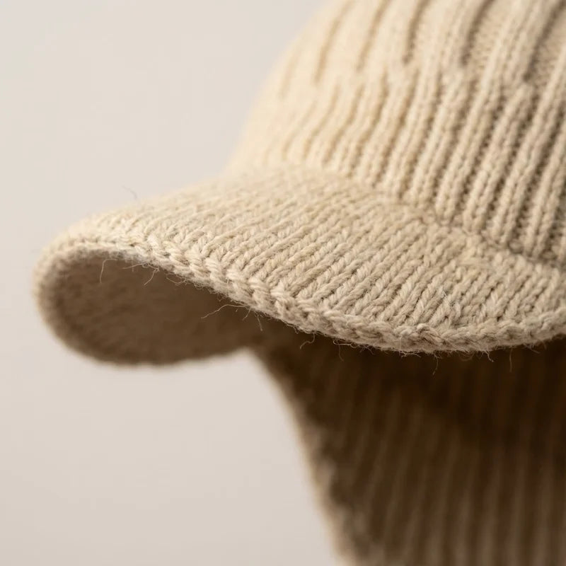 Unisex Knitted Winter Hat with Peak & Ear Coverage – Northwick