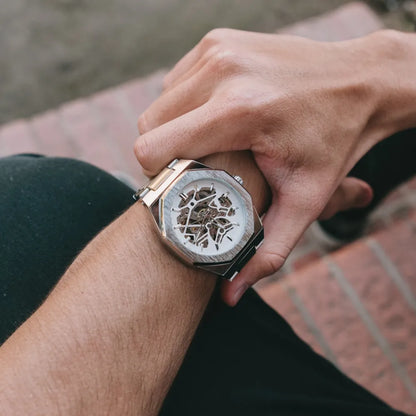 Équinoxe® – Montre Skeleton Acier Homme