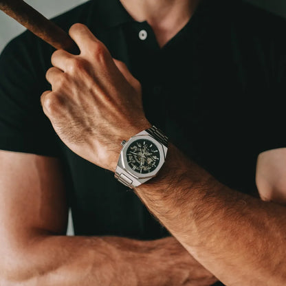Équinoxe® – Montre Skeleton Acier Homme