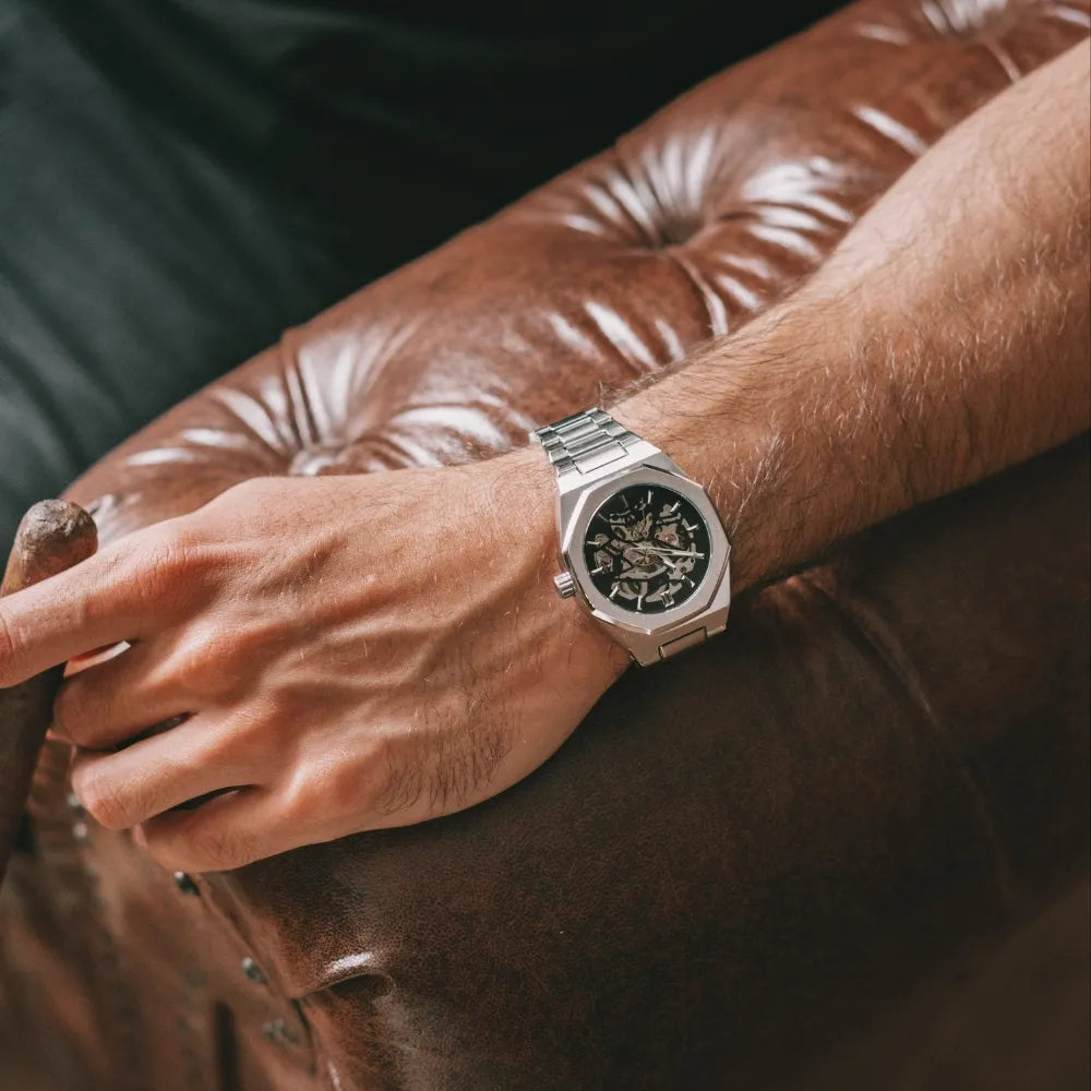 Équinoxe® – Montre Skeleton Acier Homme