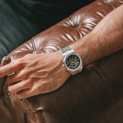 Équinoxe® – Montre Skeleton Acier Homme
