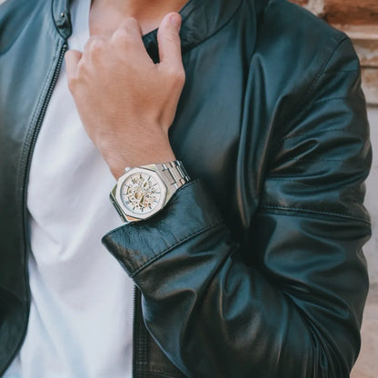Équinoxe® – Montre Skeleton Acier Homme