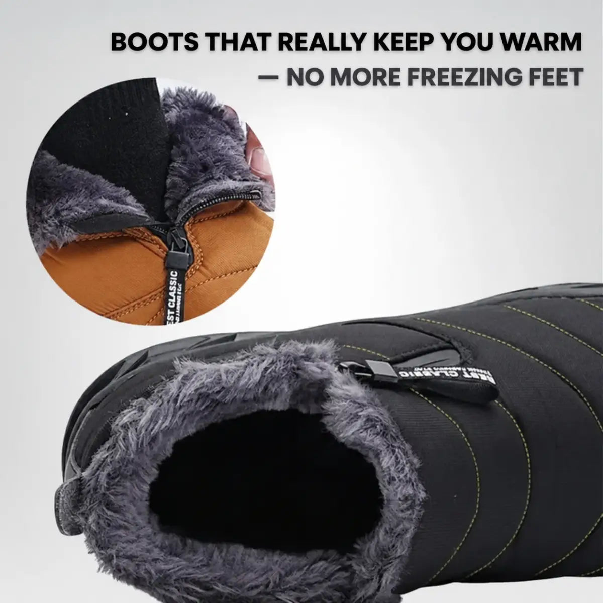 Metropolis - Waterproof Winter Ankle Boots with Faux-Fur Lining
