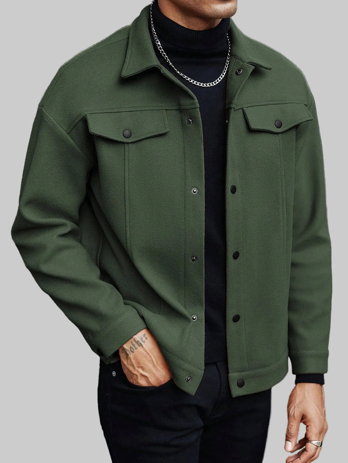 Men’s Trucker Jacket with Press-Stud Fastening – Hartwell