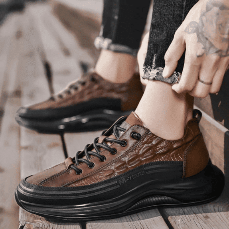 Baskets Homme Crocodile - OPLX - Atelier Opulence