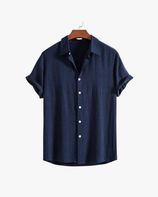 Chemise boutonnée en mélange de lin et de rayonne - OPLX - Atelier Opulence