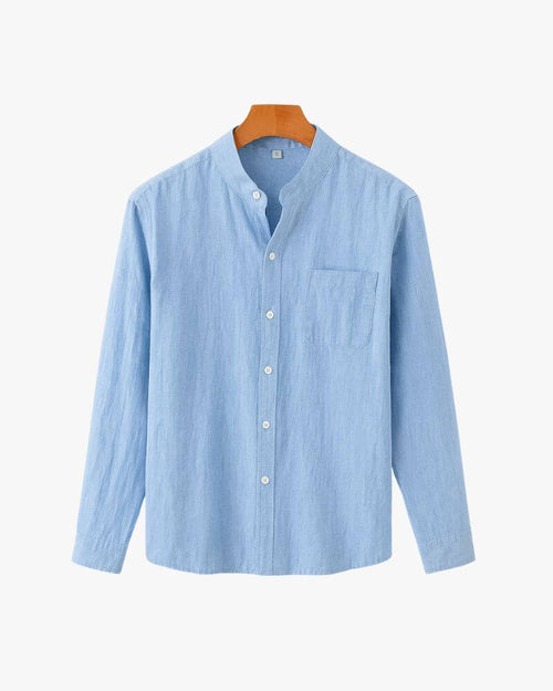 Éloi – Chemise col mao en lin - OPLX - Atelier Opulence