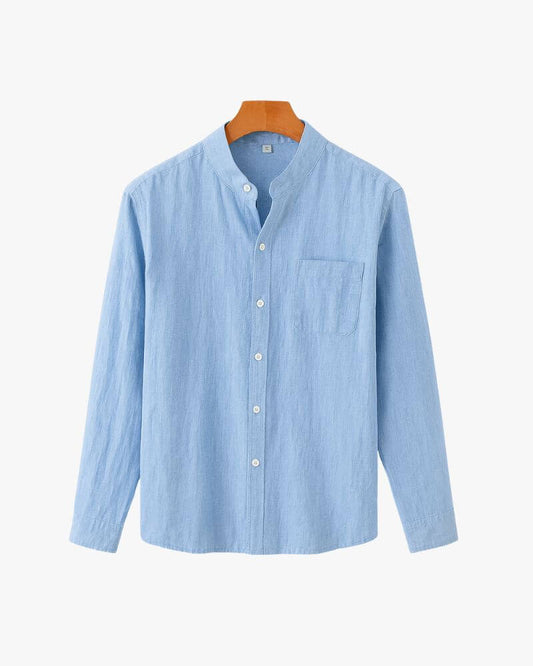 Éloi – Chemise col mao en lin - OPLX - Atelier Opulence