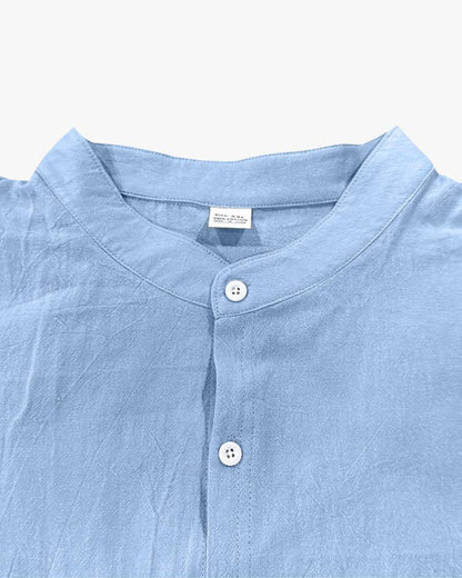 Éloi – Chemise col mao en lin - OPLX - Atelier Opulence