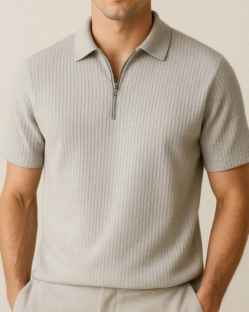 Marceau Polo Zippée Raffinée - OPLX - Atelier Opulence