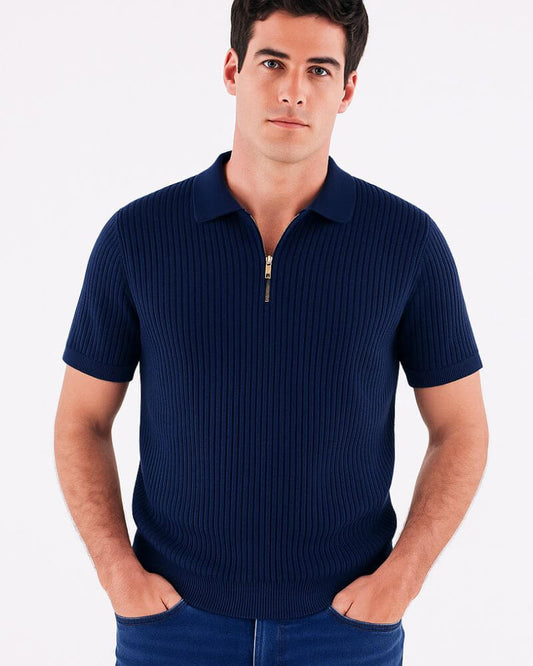 Marceau - Polo Zippée Raffinée - OPLX - Atelier Opulence