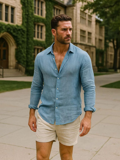 Mathis – Chemise d’Été en Lin Naturel - OPLX - Atelier Opulence