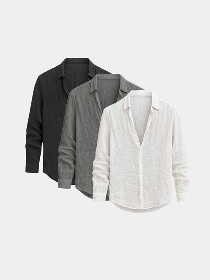 [PACK SPÉCIAL] Mathis – Chemise d’Été en Lin Naturel - OPLX - Atelier Opulence