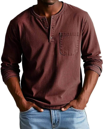Thomas™ | Chemise Vintage à Manches Longues - OPLX - Atelier Opulence
