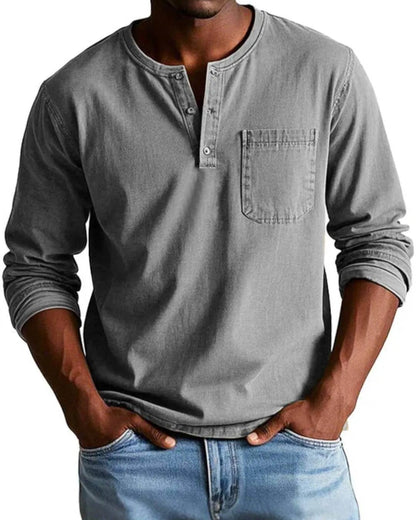 Thomas™ | Chemise Vintage à Manches Longues - OPLX - Atelier Opulence