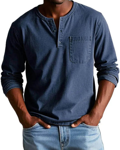 Thomas™ | Chemise Vintage à Manches Longues - OPLX - Atelier Opulence