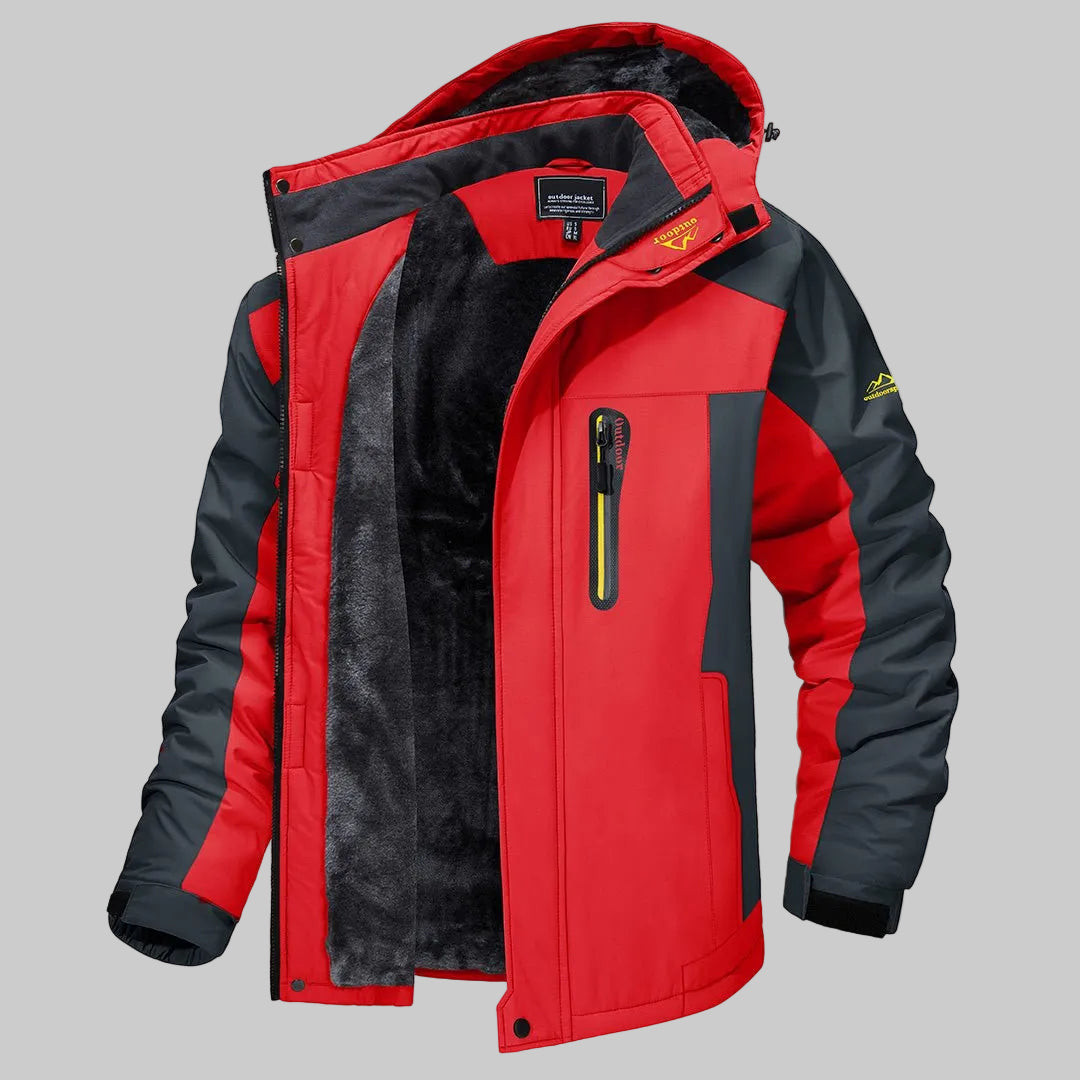 Men’s Hooded Jacket with Full Zip & Contrast Panels – Ridgeway